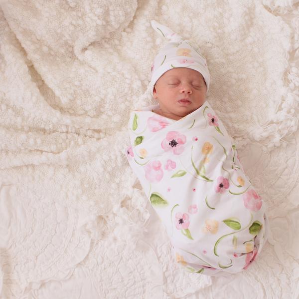 Floral Baby Blanket Set - Little Faces Apparel
 - 1